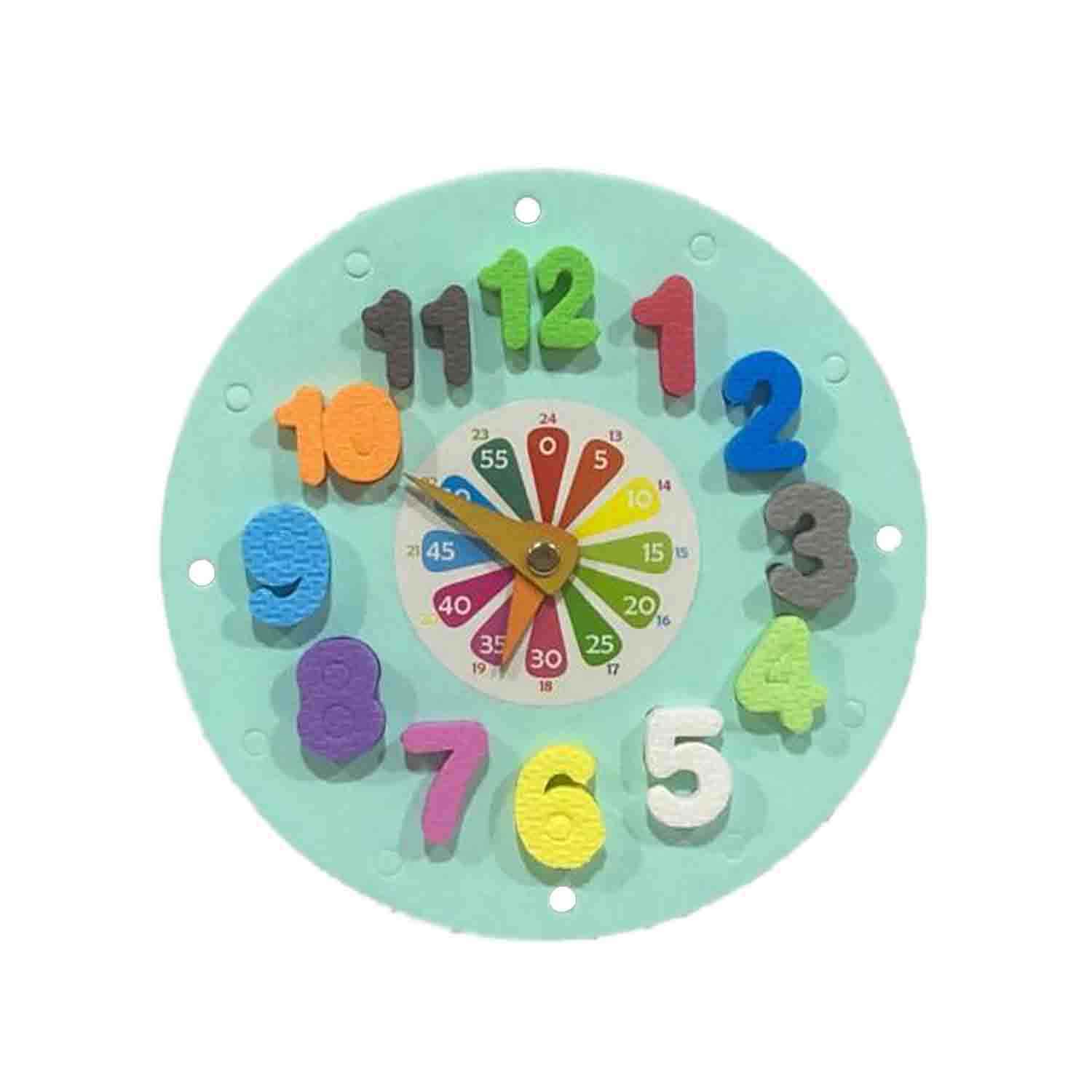 پازل ساعت بااعدادبرجسته فومی