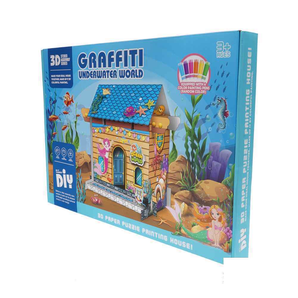 پازل سه بعدی ورنگ امیزی طرح جور